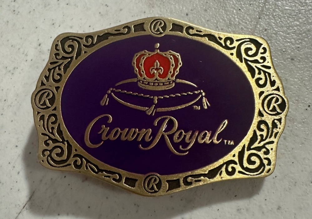 Crown Royal Metal Belt Buckle Purple Rockabilly A10